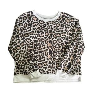 Time & Tru Leopard Sweatshirt